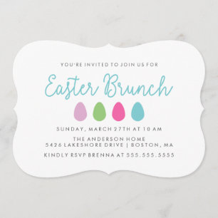 Modern Easter Eggs Invitation
