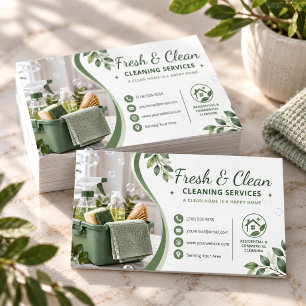 Modern Eco Cleaning Services Business Card
