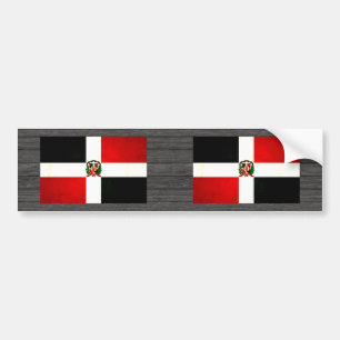 Modern Edgy Dominican Flag Bumper Sticker