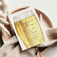 Modern Edgy His & Hers Calligraphy BBQ & Brews