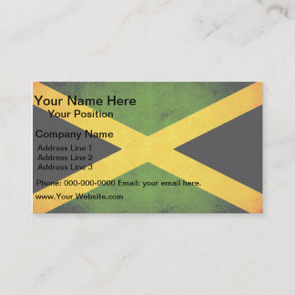 Modern Edgy Jamaican Flag Business Card