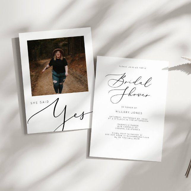 Modern Edgy Photo Bridal Shower invitation  (Creator Uploaded)