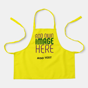 MODERN EDITABLE BRIGHT YELLOW IMAGE TEXT TEMPLATE APRON