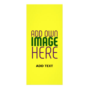MODERN EDITABLE BRIGHT YELLOW IMAGE TEXT TEMPLATE RACK CARD