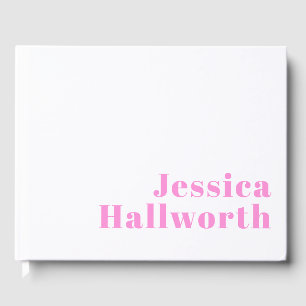 Modern Editable Business Name or First & Last Name Guest Book