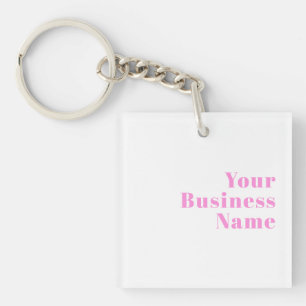 Modern Editable Business Name or First & Last Name Key Ring