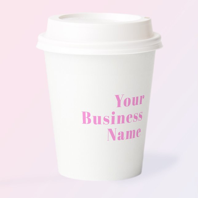 Modern Editable Business Name or First & Last Name Paper Cups (Creator Uploaded)