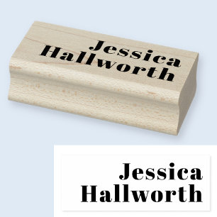 Modern Editable Business Name or First & Last Name Rubber Stamp