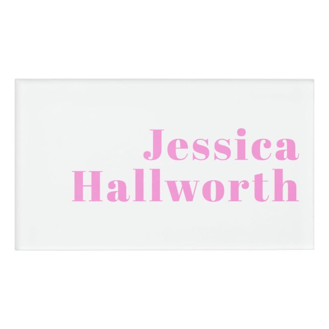 Modern Editable Business Name or First & Last Name Tag (Front)