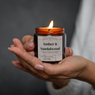 Modern Editable Candle Label