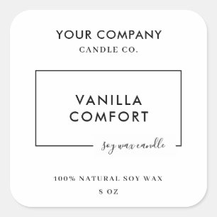 Modern Editable Candle Label Template