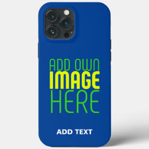 MODERN EDITABLE COBALT BLUE IMAGE TEXT TEMPLATE iPhone 13 PRO MAX CASE