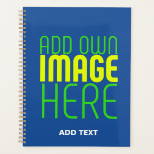 MODERN EDITABLE COBALT BLUE IMAGE TEXT TEMPLATE PLANNER