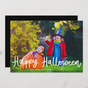 Modern Editable Color Happy Halloween Photo Card