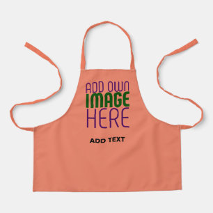 MODERN EDITABLE CORAL ORANGE IMAGE TEXT TEMPLATE APRON