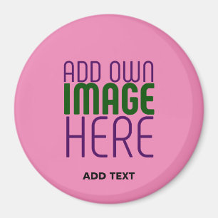 MODERN EDITABLE CUTE HOT PINK IMAGE TEXT TEMPLATE MAGNET