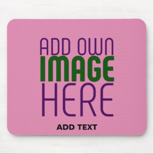 MODERN EDITABLE CUTE HOT PINK IMAGE TEXT TEMPLATE MOUSE PAD