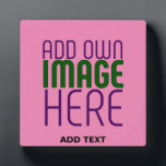 MODERN EDITABLE CUTE HOT PINK IMAGE TEXT TEMPLATE PLAQUE<br><div class="desc">THIS IS A DESIGN FITTING FOR CUSTOMERS.YOU CAN CHANGE, RESIZE OR ADD LOGO, PHOTO, TEXT AND COLOURS THE WAY YOU WANT.THANK YOU.</div>