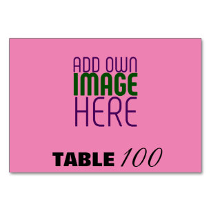 MODERN EDITABLE CUTE HOT PINK IMAGE TEXT TEMPLATE TABLE NUMBER