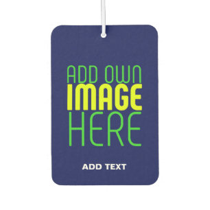 MODERN EDITABLE CUTE NAVY BLUE IMAGE TEXT TEMPLATE CAR AIR FRESHENER