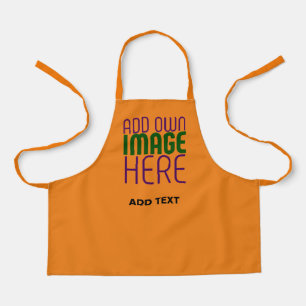 MODERN EDITABLE DARK ORANGE IMAGE TEXT TEMPLATE APRON