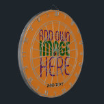 MODERN EDITABLE DARK ORANGE IMAGE TEXT TEMPLATE DARTBOARD<br><div class="desc">THIS IS A DESIGN FITTING FOR CUSTOMERS.YOU CAN CHANGE, RESIZE OR ADD LOGO, PHOTO, TEXT AND COLOURS THE WAY YOU WANT.THANK YOU.</div>