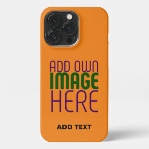MODERN EDITABLE DARK ORANGE IMAGE TEXT TEMPLATE iPhone 13 PRO CASE