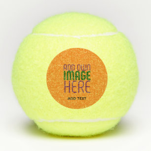 MODERN EDITABLE DARK ORANGE IMAGE TEXT TEMPLATE TENNIS BALLS