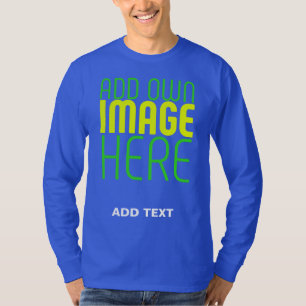 MODERN EDITABLE DEEP ROYAL IMAGE TEXT TEMPLATE T-Shirt
