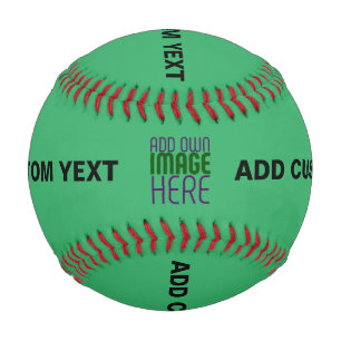 MODERN EDITABLE EMERALD GREEN IMAGE TEXT TEMPLATE BASEBALL