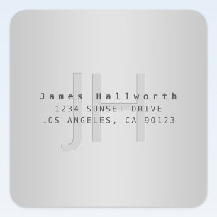 Modern Editable Gradient Return Address or Product Square Sticker