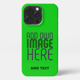 MODERN EDITABLE LIME GREEN IMAGE TEXT TEMPLATE iPhone 13 PRO CASE