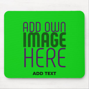 MODERN EDITABLE LIME GREEN IMAGE TEXT TEMPLATE MOUSE PAD