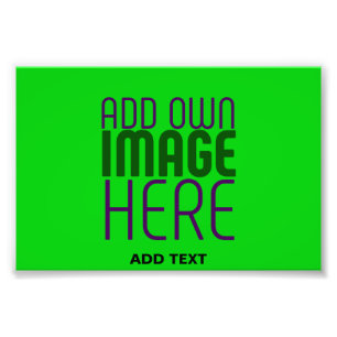 MODERN EDITABLE LIME GREEN IMAGE TEXT TEMPLATE PHOTO PRINT