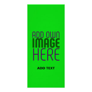 MODERN EDITABLE LIME GREEN IMAGE TEXT TEMPLATE RACK CARD