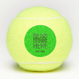 MODERN EDITABLE LIME GREEN  IMAGE TEXT TEMPLATE TENNIS BALLS