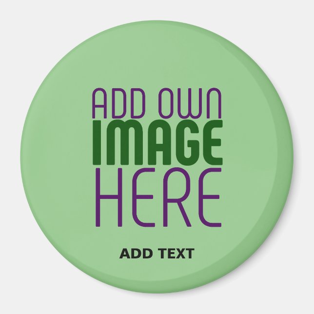 MODERN EDITABLE MINT GREEN IMAGE TEXT TEMPLATE MAGNET (Front)