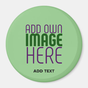 MODERN EDITABLE MINT GREEN IMAGE TEXT TEMPLATE MAGNET