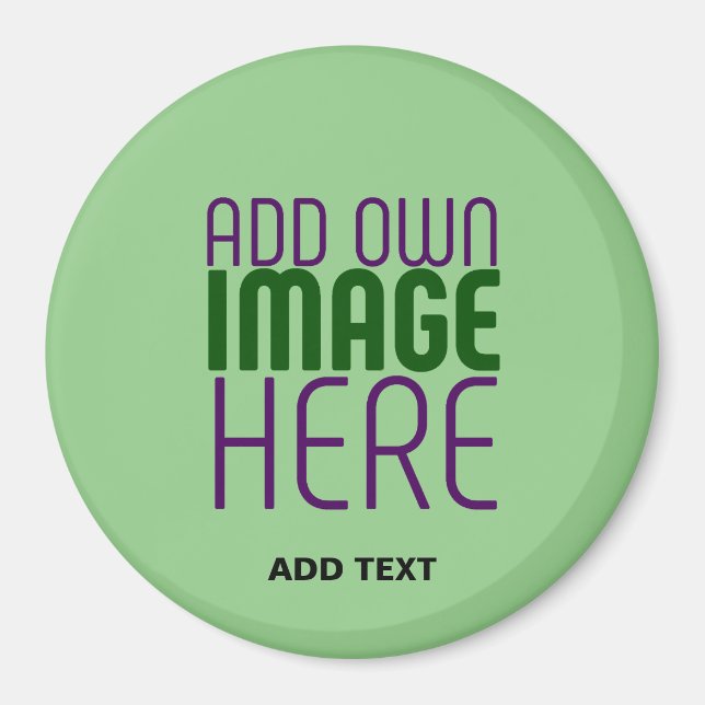 MODERN EDITABLE MINT GREEN IMAGE TEXT TEMPLATE MAGNET (Front)