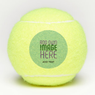 MODERN EDITABLE MINT GREEN IMAGE TEXT TEMPLATE TENNIS BALLS