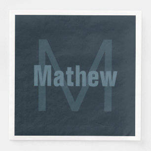 Modern Editable Name Napkin