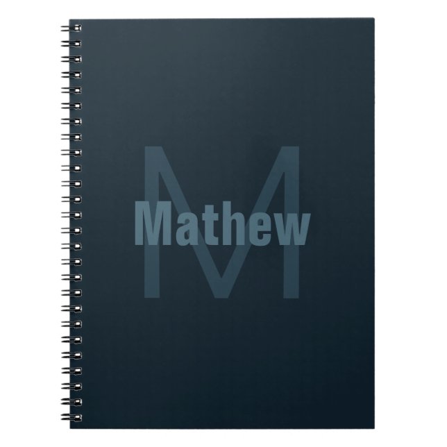 Modern Editable Name Notebook (Front)
