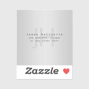 Modern Editable Name & Slogan   Grey Gradient 