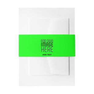 MODERN EDITABLE NEON GREEN IMAGE TEXT TEMPLATE INVITATION BELLY BAND