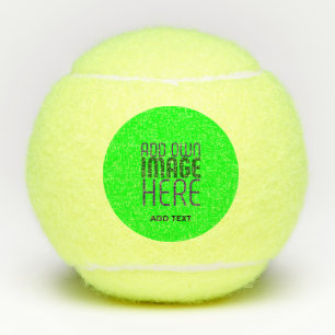MODERN EDITABLE NEON GREEN IMAGE TEXT TEMPLATE TENNIS BALLS