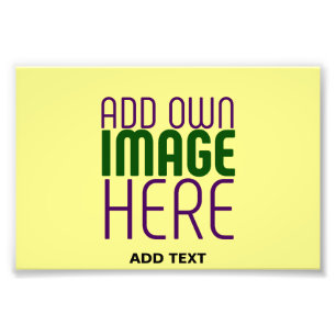 MODERN EDITABLE PASTEL YELLOW IMAGE TEXT TEMPLATE PHOTO PRINT