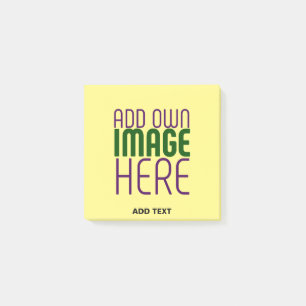 MODERN EDITABLE PASTEL YELLOW IMAGE TEXT TEMPLATE POST-IT NOTES
