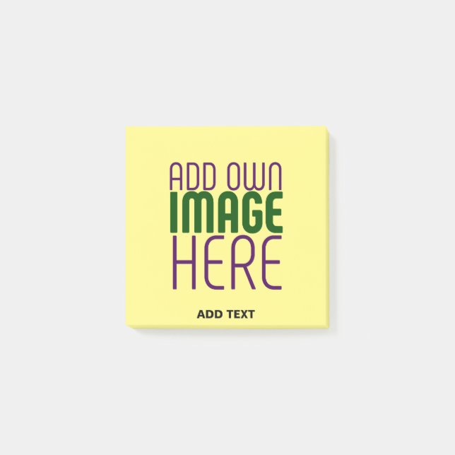 MODERN EDITABLE PASTEL YELLOW IMAGE TEXT TEMPLATE POST-IT NOTES (Front)