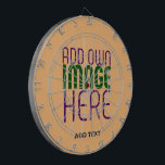 MODERN EDITABLE PEACH ORANGE IMAGE TEXT TEMPLATE DARTBOARD<br><div class="desc">THIS IS A DESIGN FITTING FOR CUSTOMERS.YOU CAN CHANGE, RESIZE OR ADD LOGO, PHOTO, TEXT AND COLOURS THE WAY YOU WANT.THANK YOU.</div>