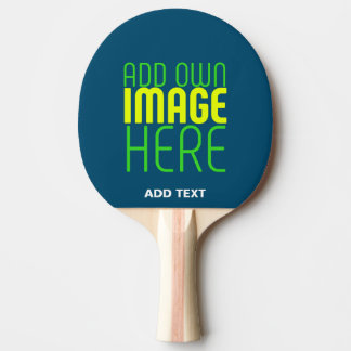 MODERN EDITABLE PRUSSIAN BLUE IMAGE TEXT TEMPLATE PING PONG PADDLE